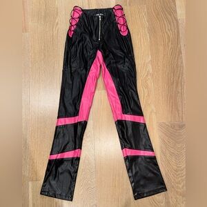 i am gia faux leather pants